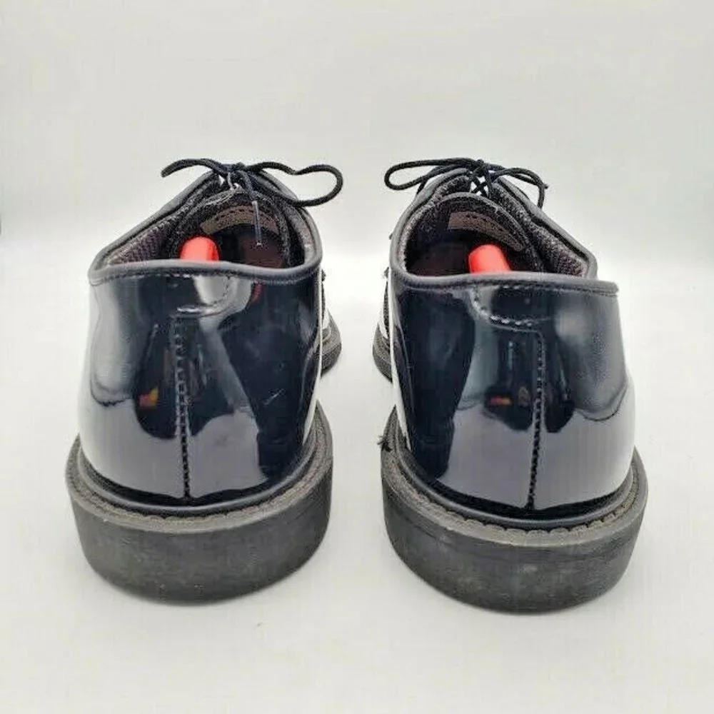 BATES Long Wearing High Gloss Patent Lace Up Oxford Dress Shoes Men's Size 13.5